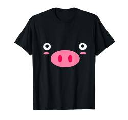 Schweinchen Gesicht Schwein süß T-Shirt von NextLevel Merch