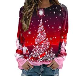 Weihnachtspullover FüR Damen Weihnachts Sweatshirt Weihnachts Pullis Weihnachtspulli Weihnachtspullover Langarmshirt Teenager Mädchen Merry Christmas Oberteile FüR Frauen von Nhainel