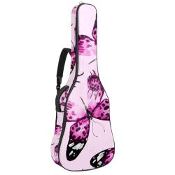 Niaocpwy Aesthetic Gitarrentasche in voller Größe, gepolstert, für E-Gitarre, Bass, klassische Gitarre, Aquarell, Blau, Mehrfarbig 07, 42.9x16.9x4.7 in, Taschen-Organizer von Niaocpwy