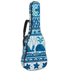 Niaocpwy Gitarren-Gigbag 1 cm dicke Polsterung, wasserdichte Gitarrentasche für E-Bass, Konzertgitarre, Mehrfarbig 07, 42.9x16.9x4.7 in, Taschen-Organizer von Niaocpwy