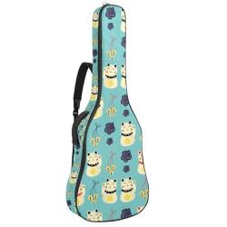 Niaocpwy Gitarren-Gigbag 1 cm dicke Polsterung, wasserdichte Gitarrentasche für E-Bass, Konzertgitarre, Multicolor 01, 42.9x16.9x4.7 in, Taschen-Organizer von Niaocpwy