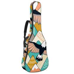 Niaocpwy Gitarren-Gigbag 1 cm dicke Polsterung, wasserdichte Gitarrentasche für E-Bass, Konzertgitarre, Multicolor 01, 42.9x16.9x4.7 in, Taschen-Organizer von Niaocpwy