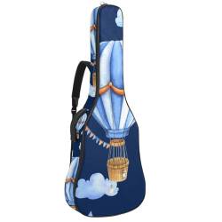 Niaocpwy Gitarrentasche für Akustikgitarre, 101,6 cm, 104,4 cm, 106,7 cm, für E-Bass, klassische Gitarre, Aquarell, rosa Schmetterling, Mehrfarbig 10, 42.9x16.9x4.7 in, Taschen-Organizer von Niaocpwy