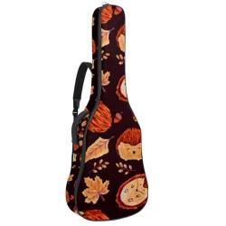 Niaocpwy Gitarrentasche in voller Größe, bunt bemalte Blumen, Rot / Gelb, gepolstert, wasserdicht, 101,6 cm, 104,4 cm, 106,7 cm, Mehrfarbig 10, 42.9x16.9x4.7 in, Taschen-Organizer von Niaocpwy