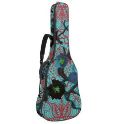 Niaocpwy Starry Night Background Full Size Guitar Bag Padded Acoustic Guitar Case Gigbag for Electric Bass Classical Guitar, Mehrfarbig 07, 42.9x16.9x4.7 in, Taschen-Organizer von Niaocpwy