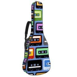 Niaocpwy Tasche für Akustikgitarre, wasserdicht, mit verstellbarem Schultergurt und Taschen, Kaffeebraun, Mehrfarbig 04, 42.9x16.9x4.7 in, Taschen-Organizer von Niaocpwy