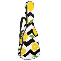 Niaocpwy Tasche für Akustikgitarre, wasserdicht, mit verstellbarem Schultergurt und Taschen, niedliche Pandas auf grünem Hintergrund, Mehrfarbig 10, 42.9x16.9x4.7 in, Taschen-Organizer von Niaocpwy