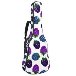 Niaocpwy Tasche für Akustikgitarre, wasserdicht, mit verstellbarem Schultergurt und Taschen, rosa Marmormuster, Mehrfarbig 05, 42.9x16.9x4.7 in, Taschen-Organizer von Niaocpwy