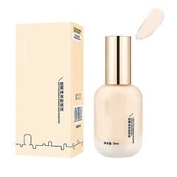 Feuchtigkeitsspendende wasserdichte und leichte langanhaltende Foundation, ADMD Light Fog Makeup Holding Liquid Foundation, Full Concealer Foundation Creme (Elfenbein) von Niblido