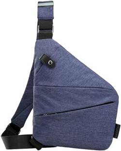 Niblido Anti-Diebstahl-Reisetasche, Anti-Diebstahl-Tasche, Umhängetasche, schmale Umhängetasche, Blaue rechte Schulter, 12"" x 8"" x 1.5"" (30 x 20 x 4 cm) von Niblido