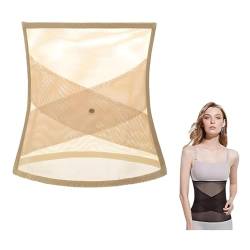 Niblido Cross-Mesh-Gürtel für Taillenformung, Taillentrainer, Korsett, Shapewear Bauchkontrolle, Körperformer, Korsett, Korsett aus Korea, atmungsaktiver Taillentrainer für Damen, nude, M von Niblido