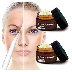 Retinol Anti-Aging-Faltenentfernung, hautstraffende Creme, Retinol Anti-Aging-Gesichts-Feuchtigkeitscreme, Anti-Aging, straffende Gesichtscreme, reduziert Falten und feine Linien (2 Stück) von Niblido