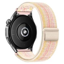 Niboow 22mm Nylon Armband für Huawei Watch GT4 46mm/Watch 4 46mm/Watch 4 Pro 48mm/Huawei Watch GT 3 46mm, Sport Uhrenarmband für Xiaomi Watch 2/Watch S3/Watch S1 Pro/Mi Watch S1 Active - Rosa von Niboow