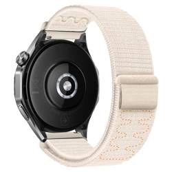 Niboow 22mm Nylon Armband für Huawei Watch GT4 46mm/Watch 4 46mm/Watch 4 Pro 48mm/Huawei Watch GT 3 46mm, Sport Uhrenarmband für Xiaomi Watch 2/Watch S3/Watch S1 Pro/Mi Watch S1 Active - Weiß von Niboow