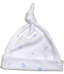 Niccolas B BabyPrem Frühchen Baby Hut Mütze Jungen Blau Mond und Sterne 32-38cm von Niccolas B