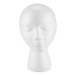 Nicfaky Foam Mannequin Wig Head Display Hat Cap Wig Halter Schaum Kopf Weiß von Nicfaky