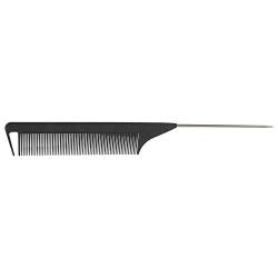 Nicfaky Schwarzer Zahn Kamm und Metall Pin Antistatisch Haar Rattenschwanz Kamm 220x28x4mm Hair Styling von Nicfaky