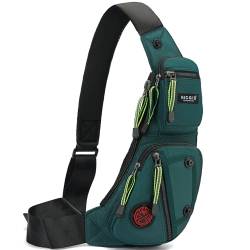 Nicgid Sling Bag Brust Schulter Rucksack Bauchtasche Umhängetaschen für Herren von Nicgid