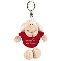 Schlüsselanhänger NICI 31552-Schlüsselanhänger Schaf weiß T-Shirt Mama ist die Beste 10 cm, rot von Nici