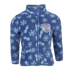 Kinder Fleece Jacke Stehkragen Kuscheljacke mit Motiven im Stil von Paw Patrol Frozen Peppa Pig Hoodie mit Reissverschluss Sweatshirt Jungen Mädchen warm Geschenk Frozen 128cm von Nickelodeon