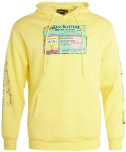 Nickelodeon Herren SpongeBob und Patrick Fleece Sweatshirt - Männer und Frauen Unisex Pullover Hoodie (Größe: S-XL), Spongebob Gelb, Large von Nickelodeon