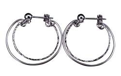 NicoWerk Damen Silber Ohrringe Creolen aus 925 Sterling Silber Kreis Rund SOR329 von NicoWerk