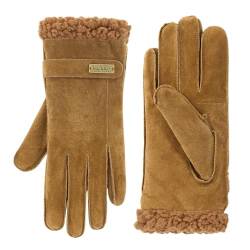 Nicole Miller Damen Winterhandschuhe Frauen – Wildlederhandschuhe warm für kaltes Wetter, Sherpa gefüttert, Mokka, Large/X-Large von Nicole Miller