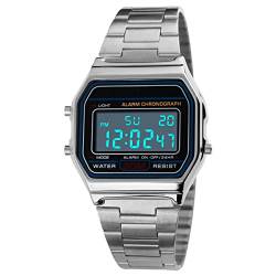 Nicoone Luxus Business Armbanduhr 30M Wasserdicht Edelstahl Sportuhr Digitaluhr Armbanduhr von Nicoone