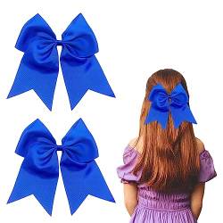 2 Stück 20,3 cm große Haarschleifen für Frauen Mädchen Haarband Schleife Haarspangen blaue Haarschleife von Nideen