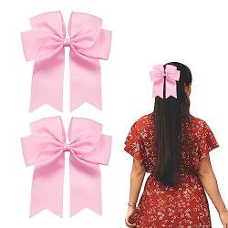 Haarspangen mit Schleife, 15,2 cm, große Haarschleife, Haarspangen für Frauen und Mädchen, rosa Haarschleife für Mädchen, 2 Stück von Nideen