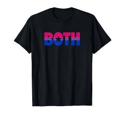 Both Cute Minimalist Bisexual Pride Flag Color Design Merch T-Shirt von Niedlich Bisexuell Stolz Zeug Bi Zitat Merch