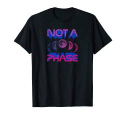Not A Phase Bi Moon Cycle Witch Lunar Bisexual Pride LGBTQ T-Shirt von Niedlich Bisexuell Stolz Zeug Bi Zitat Merch