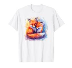 Süße Aquarell Füchse, Rotfuchs T-Shirt von Niedlicher Fuchs und Wildtiere