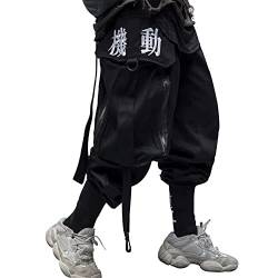 Niepce Inc Japanische Streetwear Techwear Cargohose für Herren, schwarz, Klein von Niepce Inc