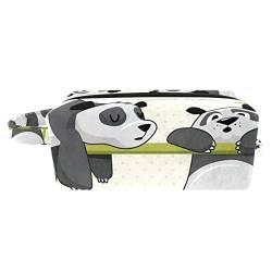 Kosmetiktasche,kleine Handtasche,Make-up-Tasche für Damen,niedlicher Panda der Karikatur,Reise-Make-up-Taschen von NigelMu