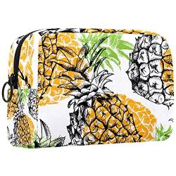 Kosmetiktasche für Frauen,kleine Make-up-Tasche für Geldbörse,Tropische Frucht Ananas,Reisekosmetiktasche,Make-up-Tasche von NigelMu