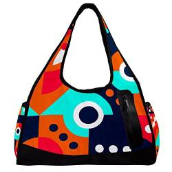 Sporttasche,Umhängetasche,große Geldbörsen,Sporttaschen,Farbmuster modern,Reise-Duffel-Handtaschen für Frauen von NigelMu