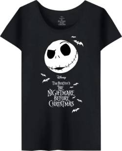 Nightmare Before Christmas Damen Wojackdts019 T-Shirt, Schwarz, Small von Nightmare Before Christmas