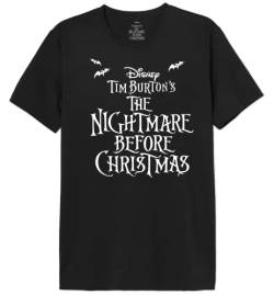 Nightmare Before Christmas Herren Mejackdts001 T-Shirt, Schwarz, 56 von Nightmare Before Christmas