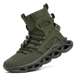 Nihaoya Herren-Tennisschuhe, atmungsaktiv, athletisch, leicht, Sportschuhe für Workout, Walking, A Army Green, 42.5 EU von Nihaoya