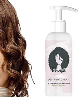 BounzieCurls Boost Defining Cream Elastin Curly Hair Moisturizing Styling Repair Curling Essence Hair Care Elastin, for Frizz Control & Color Treated, Curl Moisturizer (Press Type-1Pcs) von Nihexo
