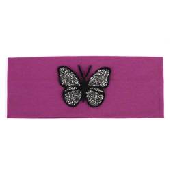Niiyyjj Einfarbiges Stretch-Stirnband für Damen, Schmetterling, elastisch, flach, für Mädchen, Strass, Grau, 9 Rose von Niiyyjj