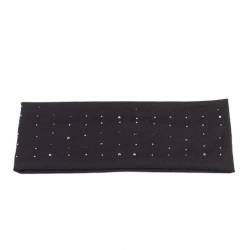 Niiyyjj Elastisches Haarband für Damen, Strass, Sommer, lässig, einfarbig, flach, Schwarz von Niiyyjj