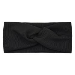 Niiyyjj Haarband für Damen, Vintage-Stil, geknotet, Sport, elastisch, rutschfest, Turban-Haarband, Mädchen, Yoga, Haar-Accessoires, Schwarz von Niiyyjj