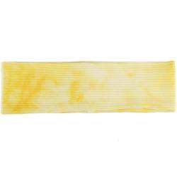 Niiyyjj Lässige gerippte Haarbänder für Damen, mehrfarbig, Batikfärbung, elastisch, flach, gestrickt, Kopfbedeckung, gelb-N von Niiyyjj