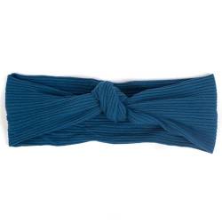 Niiyyjj Sommer Boho geripptes Haarband für Damen, geknotet, gestreift, elastisches Stirnband, weibliche Wickel, Turban, Blau, 2 von Niiyyjj