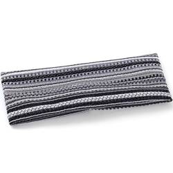 Niiyyjj Vintage-Haarband für Damen und Herren, elastisch, Boho-Stil, flach, Grau von Niiyyjj