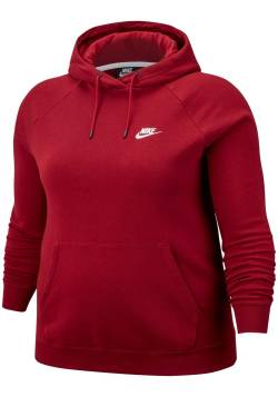 Große Größen: Nike Sportswear Kapuzensweatshirt »WOMEN ESSENTIAL HOODY FLEECE PLUS SIZE«, dunkelrot, Gr.XL von Nike Sportswear