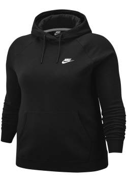 Große Größen: Nike Sportswear Kapuzensweatshirt »WOMEN ESSENTIAL HOODY FLEECE PLUS SIZE«, schwarz, Gr.XL von Nike Sportswear