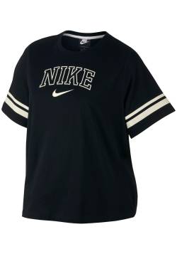 Große Größen: Nike Sportswear T-Shirt »WOMEN NIKE SPORTSWEAR TOP SHORTSLEEVE VERSITY PLUS SIZE«, schwarz, Gr.XL von Nike Sportswear